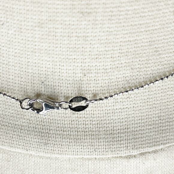 Vintage Mother of Pearl Cluster Flower Pendant Necklace 925 Sterling Silver - Picture 14 of 16